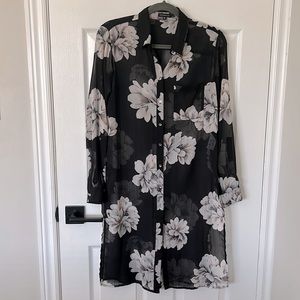 Dynamite Floral Midi Blouse